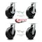 Service Caster 12 Inch Extra Heavy Duty Phenolic Wheel Caster Swivel Locks 2 Brakes SCC, 4PK SCC-KP92S1230-PHR-SLB-BSL-2-BSL-2 - alternate 1